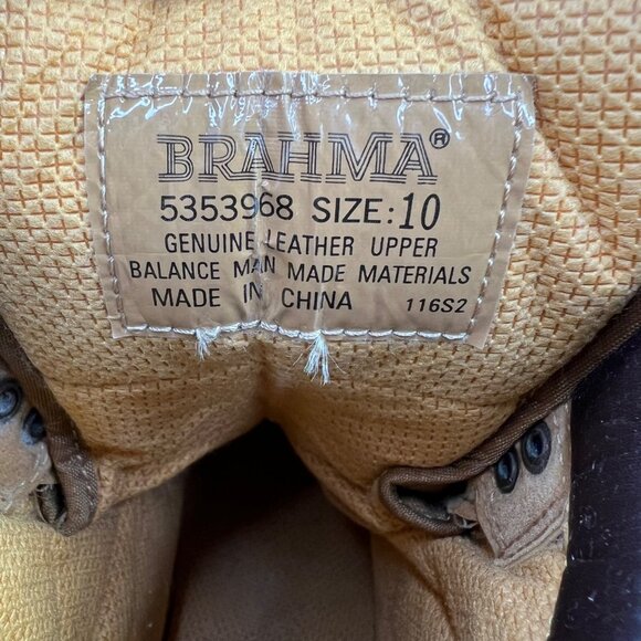 Brahma Suede Hiking Boots size 10 Men Wheat Tan Lace Up Barely Worn - Picture 8 of 8